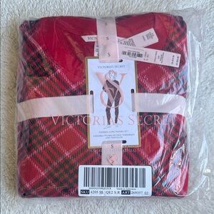 Brand New Victoria's Secret Red and Black Plaid Pajama Set
